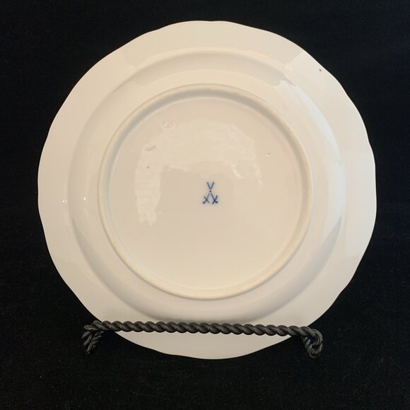 6 Antique Meissen Porcelain Plates 18th Century Hand Painted Floral Rococo 8.25" - Picture 6 of 14